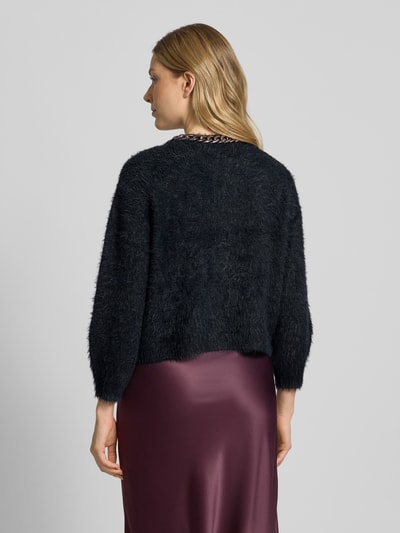 Luisa Cerano Strickjacke mit Rundhalsausschnitt Black 5