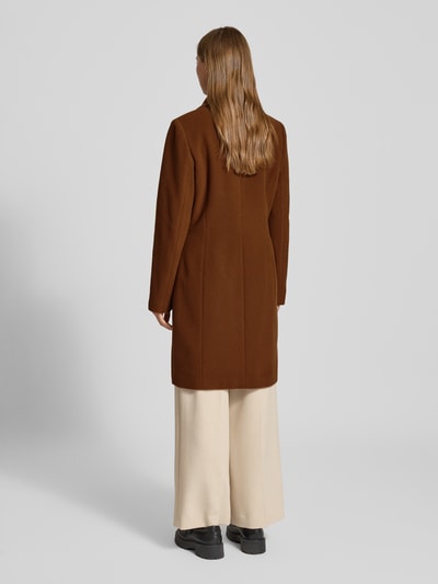 Fuchs Schmitt Wollmantel mit Kaschmir-Anteil und Pattentaschen Cognac 5