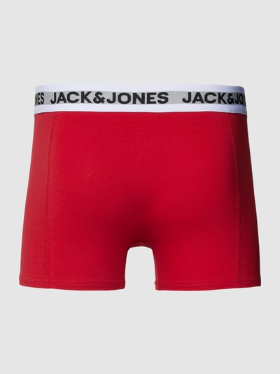 Jack & Jones Trunks mit elastischem Logo-Bund im 3er-Pack Modell 'RIKKI' Rot 3