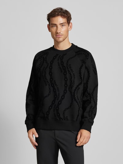 Versace Jeans Couture Sweatshirt mit gerippten Abschlüssen Black 4