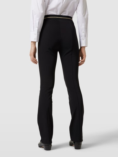 Marc Cain Femine fit high waist broek met elastische band Zwart - 5