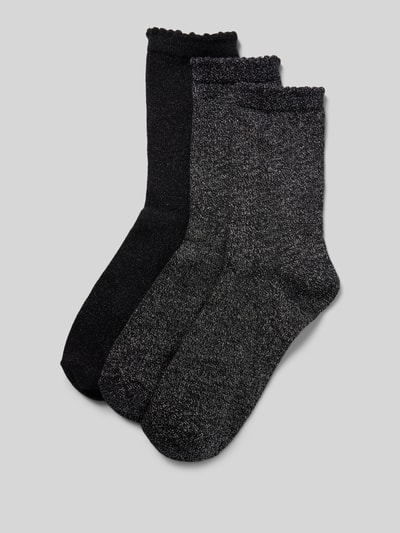 Pieces Socken aus Bio-Baumwoll-Mix Modell 'SEBBY' Black 1