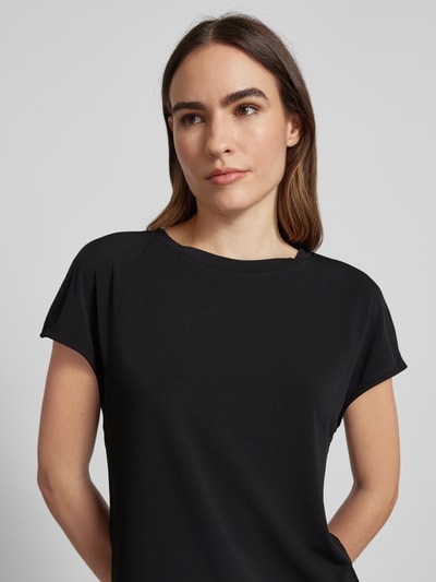 Christian Berg Woman Selection T-Shirt mit geripptem Rundhalsausschnitt Black 3