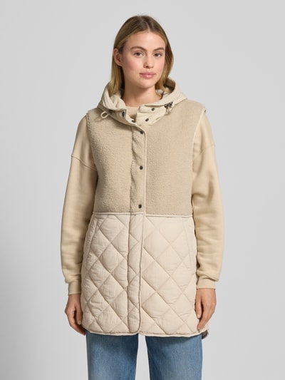 Fuchs Schmitt Fleecegilet met doorgestikte naden en steekzakken Ecru - 4