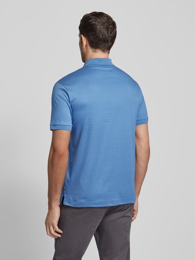 BOSS Slim fit poloshirt met labeldetail, model 'Polston' Bleu - 5