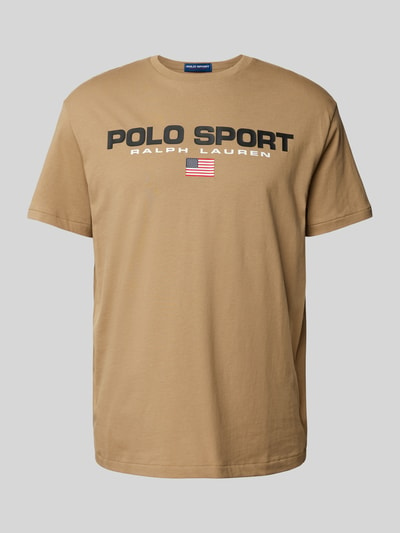 Polo Sport T-Shirt mit Label-Print Khaki 2