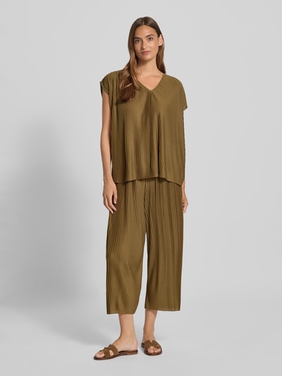 Soyaconcept Stoffhose mit elastischem Bund Khaki 1