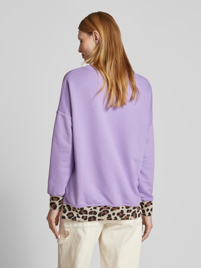 miss goodlife Oversized Sweatshirt mit gerippten Abschlüssen Violett 5