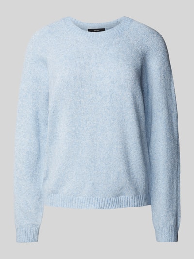 Vero Moda Weicher Pullover mit Glitzerfaden Modell 'DOFFYSHINE' Bleu Melange 1