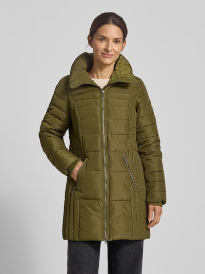 Soyaconcept Płaszcz pikowany z odpinanym kapturem model ‘Nina’ Khaki 4