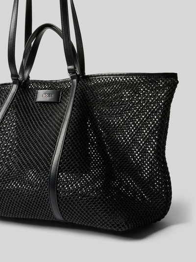 Produktfoto, Shopper mit Tragehenkeln Modell 'PALMAH' von BOSS, Optik: Unifarben, Label-Applikation, rechteckige Form, strukturierte Textur