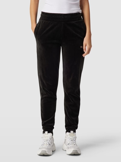 Puma Sweatpants mit Label-Stitching Modell 'Velour' Black 4