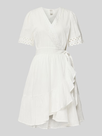 YAS Sukienka o długości do kolan w kopertowym stylu model ‘NAVINA’ Złamany biały 2
