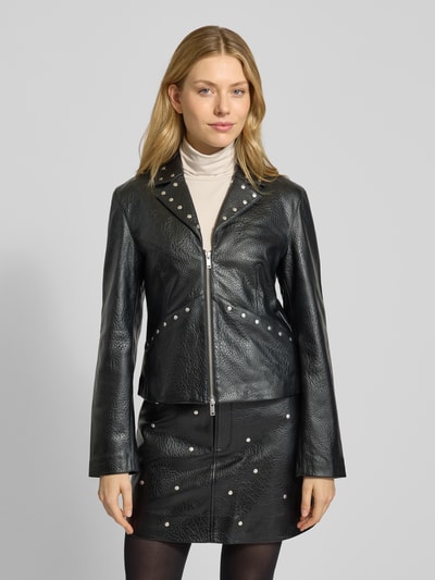 mbyM Jack in leerlook, model 'Liami' Zwart - 4