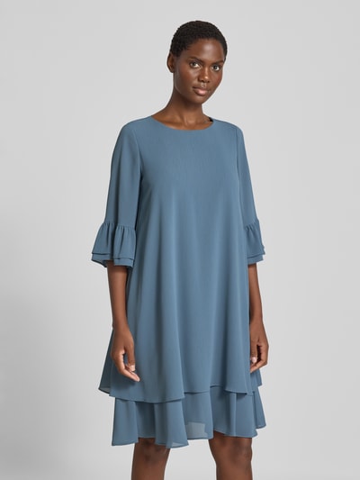 Christian Berg Cocktail Relaxed Fit Kleid in Knielänge Rauchblau 4