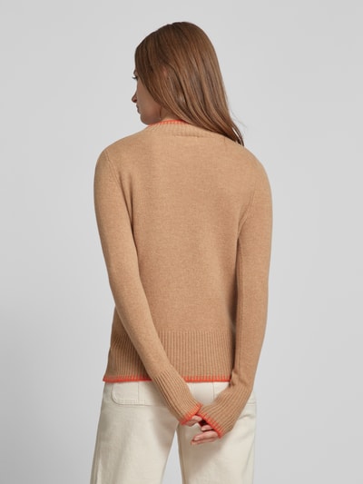 Christian Berg Woman Wollen pullover met opstaande kraag Camel - 5