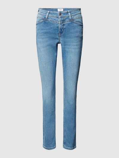 Cambio Slim fit jeans met siernaden, model 'PARLA SEAM' Blauw - 2