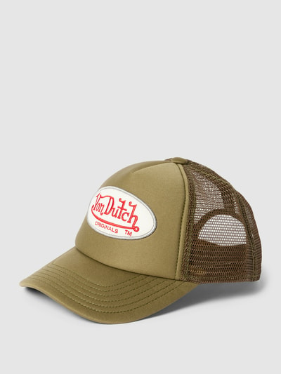 Von Dutch Czapka z daszkiem i naszywką z logo model ‘TAMPA’ Khaki 1