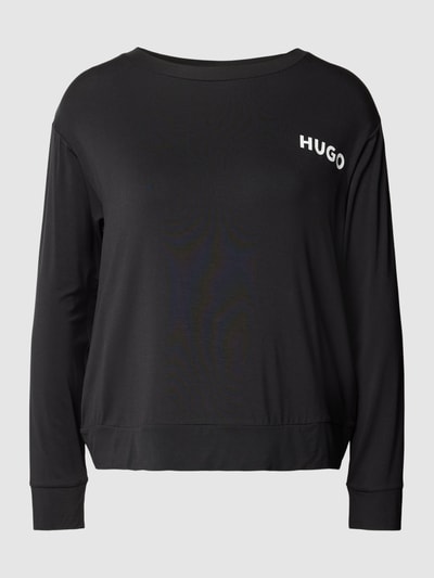 HUGO Pyjama-Oberteil mit Label-Print Modell 'UNITE' Black 1