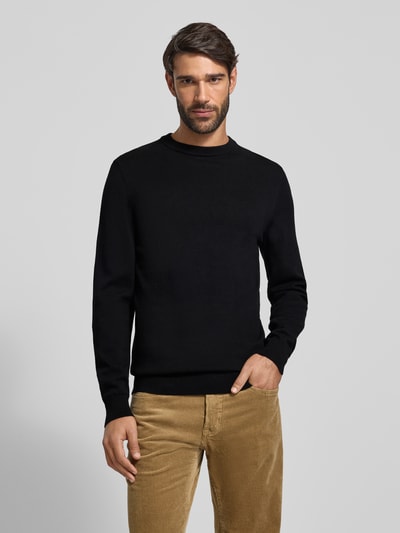 MCNEAL Strickpullover aus Baumwoll-Kaschmir-Mix mit Rundhalsausschnitt Black 4