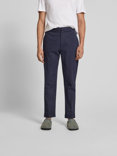 Officine Générale Stoffhose mit Gesäßtaschen Marine 4