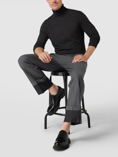 MCNEAL Longsleeve mit geripptem Rollkragen Dunkelgrau meliert 1