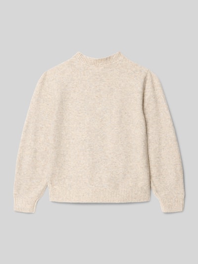 s.Oliver RED LABEL Loose Fit Strickpullover mit Artwork Stitching Sand Melange 3