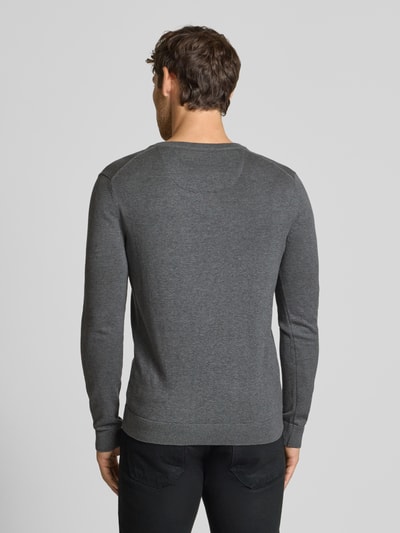 Tom Tailor Regular fit pullover van puur katoen  Antraciet - 5