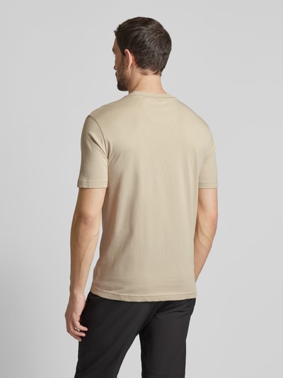 BOSS Green T-shirt met labelprint Beige - 5