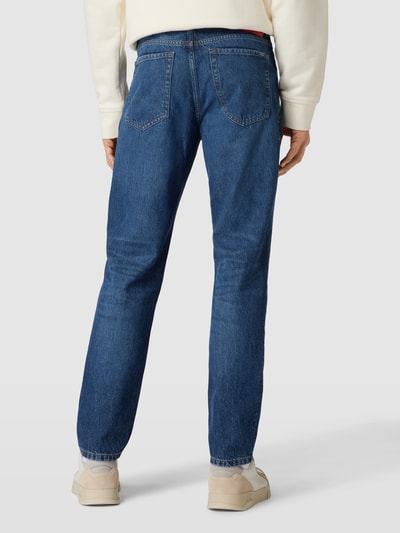 HUGO Straight fit jeans met labelpatch, model 'HUGO 634' Jeansblauw - 5