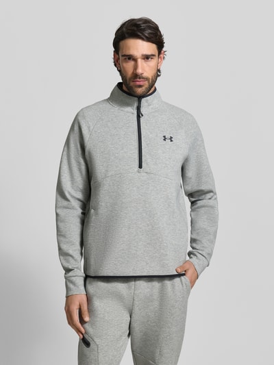 Under Armour Regular Fit Pullover mit Logo-Print Modell 'Unstoppable' Hellgrau 4