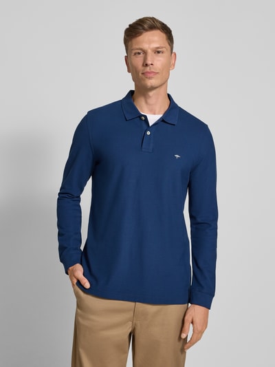 Fynch-Hatton Regular fit poloshirt met logostitching Donkerblauw - 4