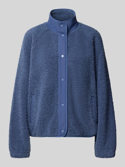 Jake*s Casual Teddyjacke mit Stehkragen Blau 2