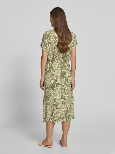 Soyaconcept Sukienka midi z wiązanym paskiem model ‘MARICA’ Zielony 5