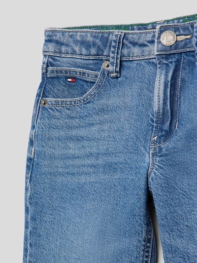 Tommy Hilfiger Kids Szorty jeansowe z detalami z logo Błękitny 2