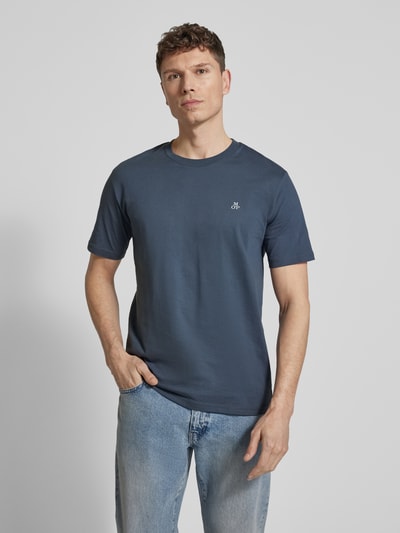 Marc O'Polo T-shirt z nadrukiem z logo Szaroniebieski 4