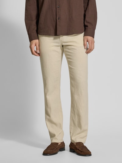 JOOP! Collection Regular Fit Leinenhose im 5-Pocket-Design Modell 'Fortress' Offwhite 4
