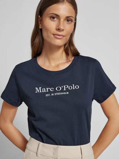 Marc O'Polo T-Shirt mit Label-Print Modell 'MIX N MATCH' Dunkelblau 3