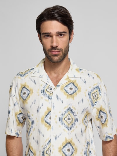 MCNEAL Vrijetijdsoverhemd van een mix van viscose en linnen Offwhite - 3