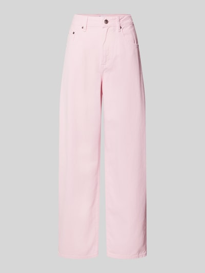 Produktfoto, Barrel Fit Jeans aus reiner Baumwolle von Tommy Hilfiger in Rosa, Optik: Unifarben, 5-Pocket-Design, Mid Waist, Label Patch