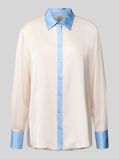 Emily Van den Bergh Bluzka koszulowa z wiskozy z wykładanym kołnierzem Złamany biały 2