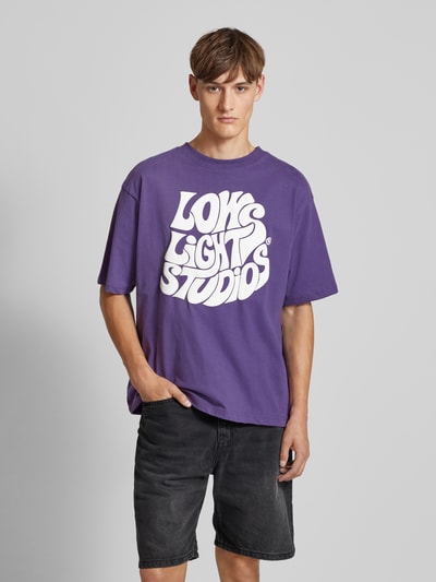 Low Lights Studios T-shirt met labelprint Violet - 4