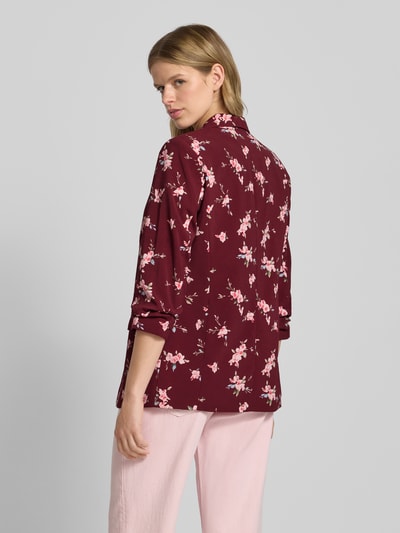 Pieces Regular Fit Blazer mit 3/4-Arm Modell 'BOSELLA' Dunkelrot Melange 5