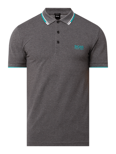 BOSS Green Poloshirt met logo Antraciet gemêleerd - 2