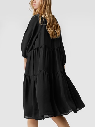 Drykorn Sukienka midi z wiskozy model ‘Tiia’ Czarny 3