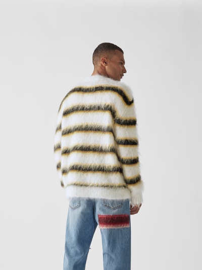 Marni Sweatshirt mit Streifenmuster Weiß 5