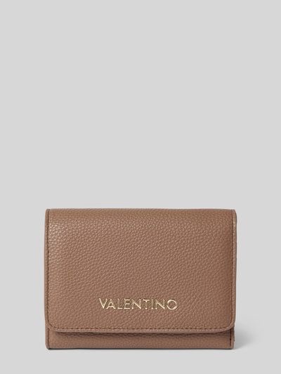 VALENTINO BAGS Portemonnaie mit Label-Detail Modell 'BRIXTON' Taupe 1