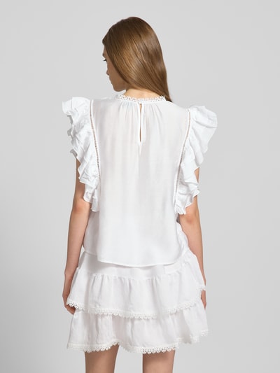 Gina Tricot Blusenshirt mit Volantärmel Ecru 5