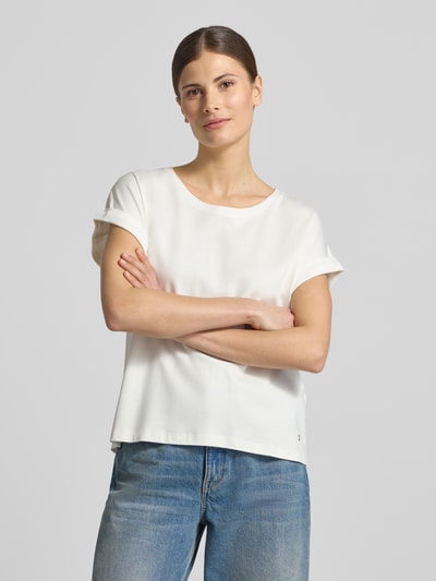 monari T-Shirt mit fixiertem Ärmelaufschlag Ecru 4