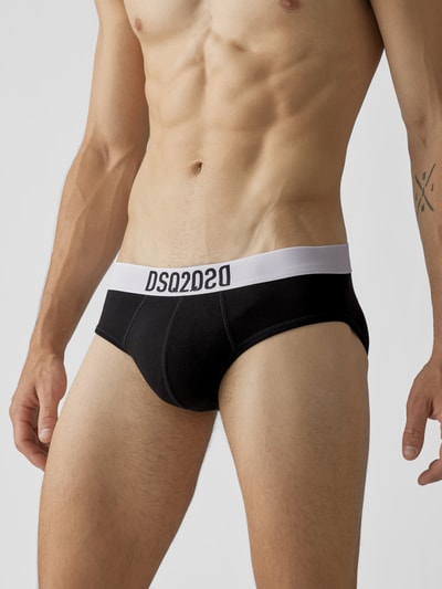 Dsquared2 Beach&Body Slip mit Brand-Detail Schwarz 2